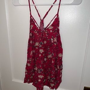 AMERICAN EAGLE RED FLORAL TANK
